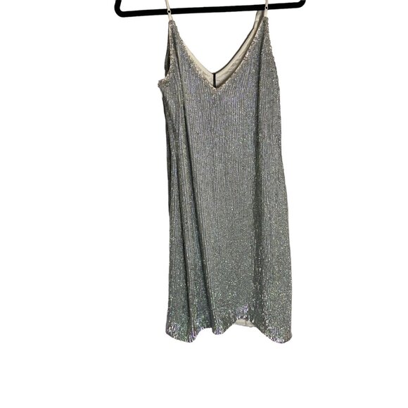 **NWT (flaw) Retrofete Denisa Sequin V-Neck Sleeveless Cocktail Dress-sz Medium - Picture 12 of 16